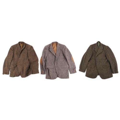 1021 - Three gentlemen's Harris tweed jackets by Hardie James, Stafford and H G.