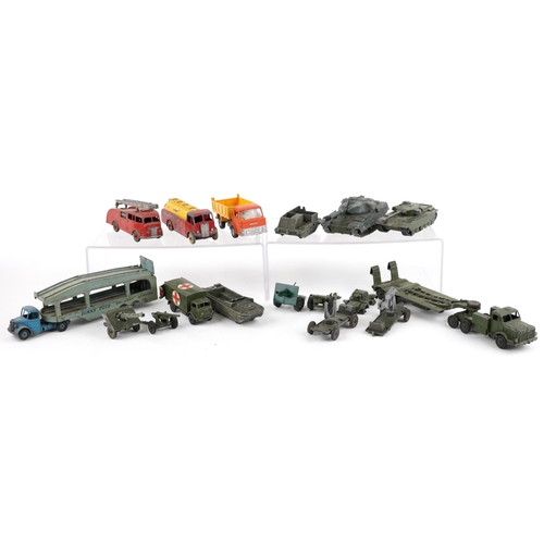 1332 - Vintage and later Dinky diecast vehicles including military vehicles, Shell Chemicals Limited tanker... 