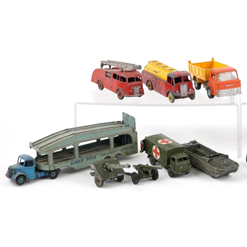 1332 - Vintage and later Dinky diecast vehicles including military vehicles, Shell Chemicals Limited tanker... 