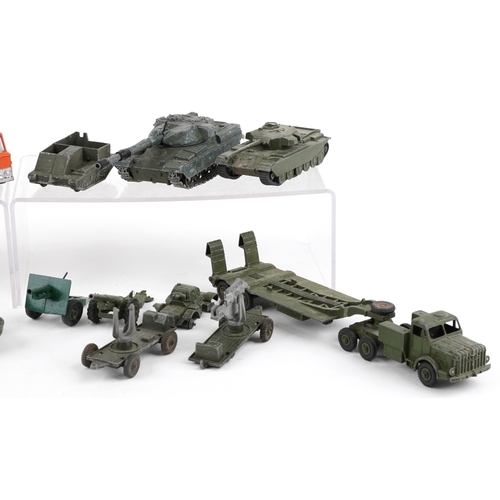 1332 - Vintage and later Dinky diecast vehicles including military vehicles, Shell Chemicals Limited tanker... 