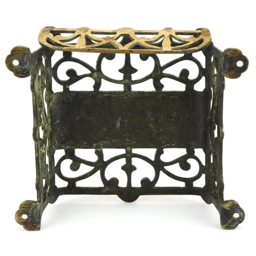 334 - A rare Canadian Pacific Railway brass wall bracket, circa 1900, of pierced design, initialled C P R.... 