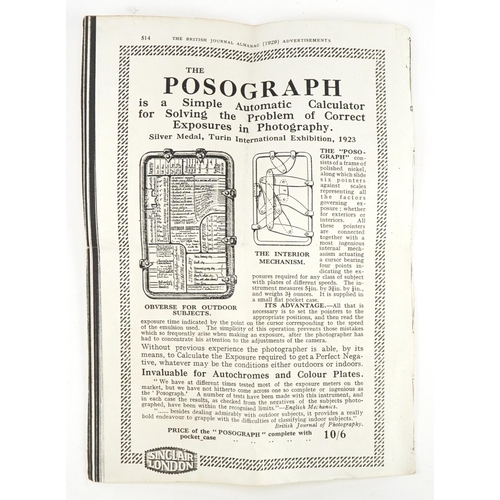 408 - A Posograph Exposure Meter, circa 1929 by Sinclair of London, with a nickel frame and slides around ... 