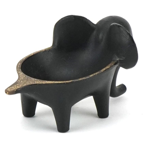 46 - A Vintage Walter Bosse & Hagenauer Bronze Elephant Egg Cup Circa 1950, probably modelled on 'Dumbo',... 