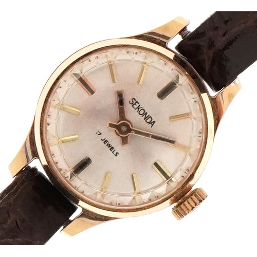 3378 - Sekonda, a vintage ladies manual wind wristwatch, the dial 16mm in diameter.