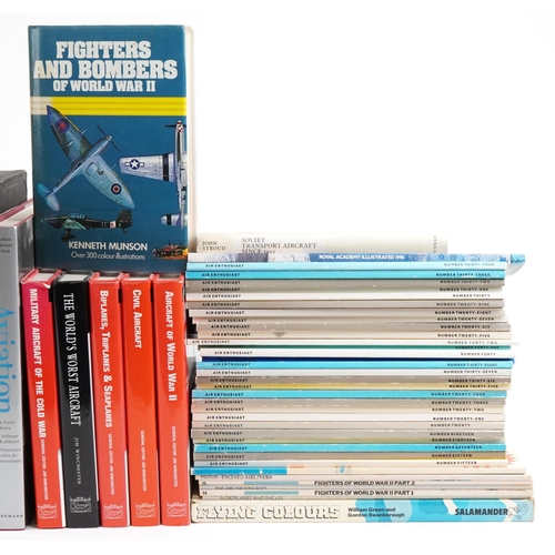 2504 - A collection of military aircraft interest books including Air Enthusiast, Luftwaffe Aircraft Painti... 