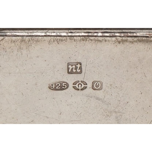 567 - An Elizabeth II silver pillbox and a sterling silver teaspoon, the largest 12.5cm in length, total 3... 