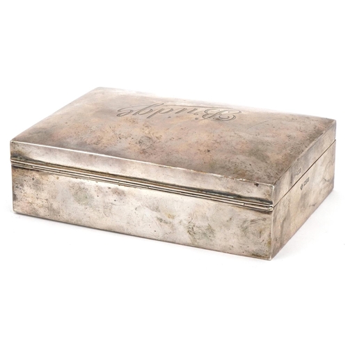 569 - Jay Richard Attenborough Co. Ltd., an Edwardian silver bridge card box, Chester 1905, 16cm wide, 325... 