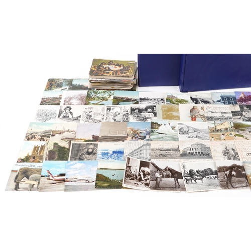 2265 - Two albums of reproduction colour postcards, predominantly of trams, together with a collection of l... 