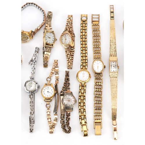 3755 - Vintage and later ladies wristwatches including Porta, Limit, Raymond Weil, Pulsar and Buler.