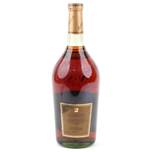 384 - A large 4.5 litre bottle of Martell Fine Cognac, 48cm high.