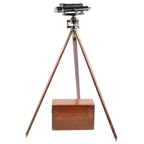 1001 - A late 19th century Stanley's Patent theodolite by W. F. Stanley, London circa 1898, within a mahoga... 