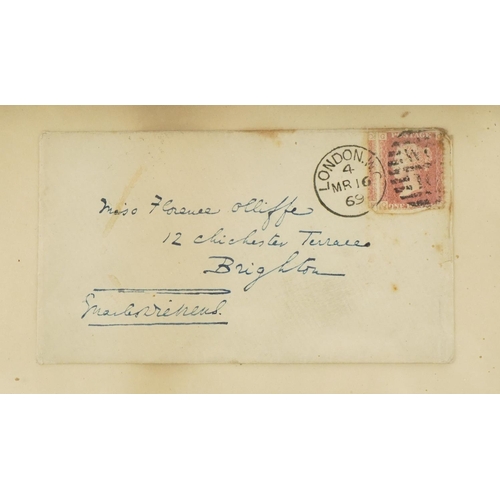  Of Charles Dickens interest. A mid 19th century hand written letter and envelope to Miss Florence Ol... 