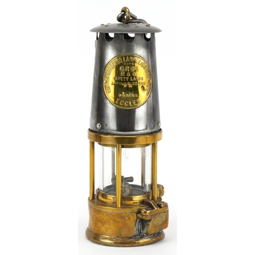 161 - A vintage Eccles Protector safety lamp type GR6S, 24cm high.