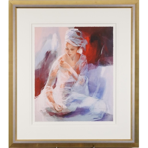 1424 - Christine Comyn - Sheherezade, 20th century Belgian school signed and limited editioned print, 65/79... 