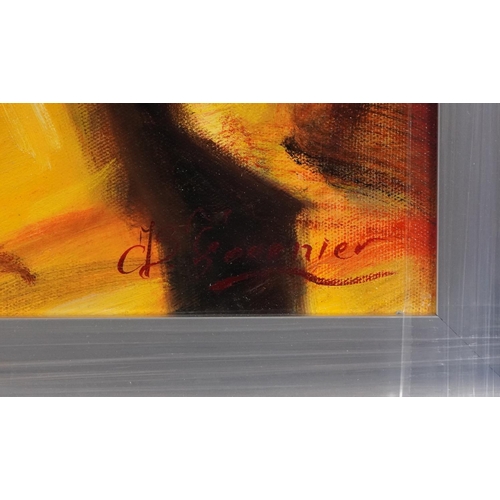 1419 - Kill Bill- contemporary oil on canvas, framed, signed by Fournier,89cm x 58cm, with certificate of a... 