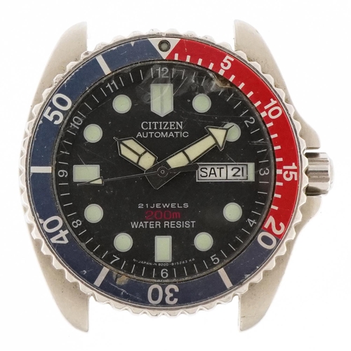 3191 - Citizen, a gentlemen's Citizen automatic wristwatch having day/date aperture and pepsi bezel, the ca... 