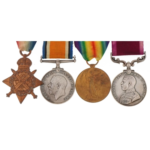 2378 - British military World War I Norfolk Regiment four medal group including Long Service & Good Conduct... 