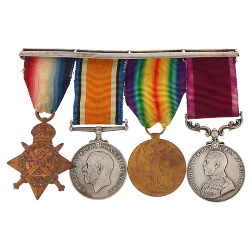 2378 - British military World War I Norfolk Regiment four medal group including Long Service & Good Conduct... 