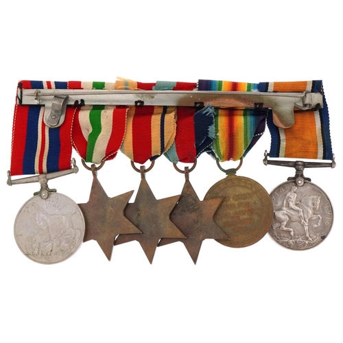 2379 - British military World War I and World War II Lancashire Fusiliers six medal group awarded to 50703 ... 