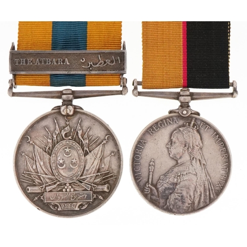 2369 - Two Royal Warwickshire Regiment Queen's Sudan medals awarded to 3208 PTE.W.ELLIS.1/R.WAR.R..