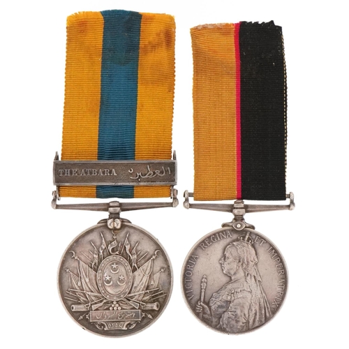 2369 - Two Royal Warwickshire Regiment Queen's Sudan medals awarded to 3208 PTE.W.ELLIS.1/R.WAR.R..