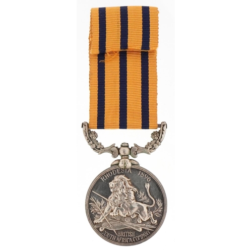 2366 - A British military South Africa Company Rhodesia 1896 medal awarded to T PR J.W.GRAY.UMTALI BURGHERS... 