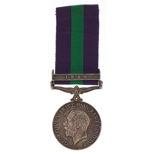 2367 - A British military George V General Service medal awarded to G H Sutherland with Iraq bar.