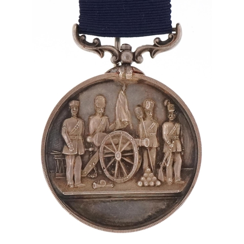 2403 - A military interest 2nd Norfolk Honorary Member Artillery Volunteers medal housed in a velvet and si... 