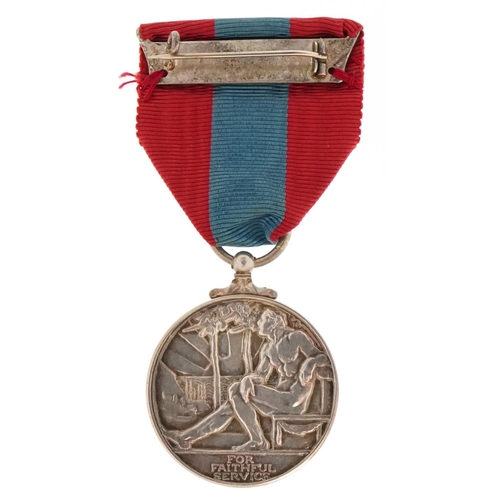 2404 - An Elizabeth II Imperial Service medal for Faithful Service awarded to William George Thomas Lavende... 