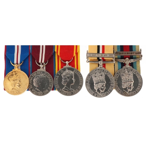 2409 - Five military interest Elizabeth II medals including Iraq and Afghanistan.