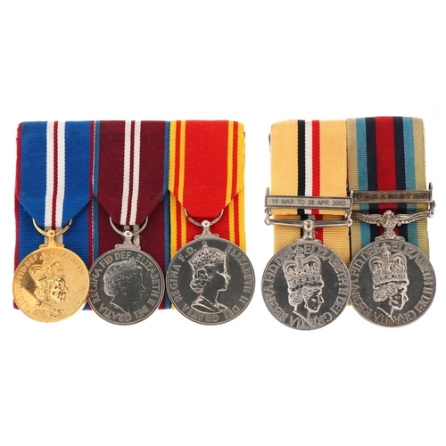 2409 - Five military interest Elizabeth II medals including Iraq and Afghanistan.