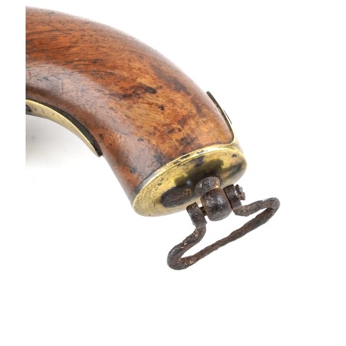 2549 - A Victorian cavalry percussion pistol with brass mounts, 28cm in length.