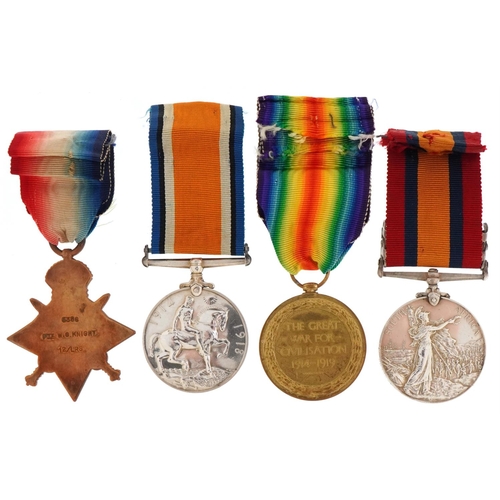 2384 - British military World War I medal trio and Queen Victoria South Africa 1902 medal with Cape Colony ... 