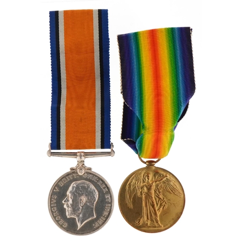 2387 - British military World War I medal pair awarded to S-21842 PTE.C.H.POOLE.RIF.BRIG.