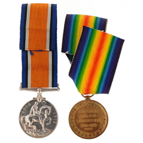 2387 - British military World War I medal pair awarded to S-21842 PTE.C.H.POOLE.RIF.BRIG.