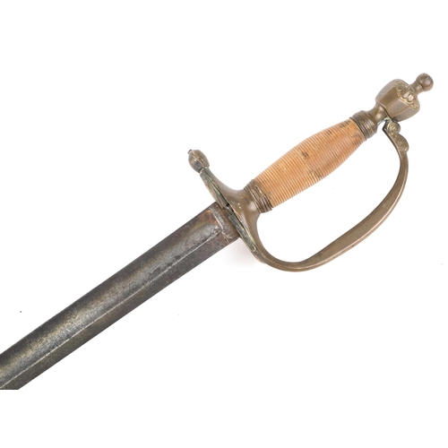 2512 - An 18th century 1796 British infantry officer's sword, 90cm in length.