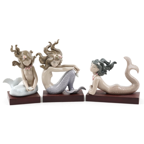 479 - Three Lladro figures of mermaids - Fantasy numbered 1414, Illusion numbered 1413 and Mirage numbered... 