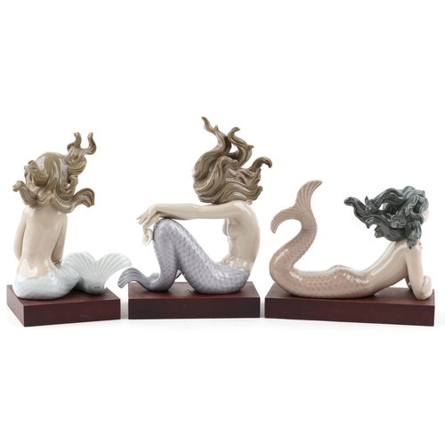 479 - Three Lladro figures of mermaids - Fantasy numbered 1414, Illusion numbered 1413 and Mirage numbered... 