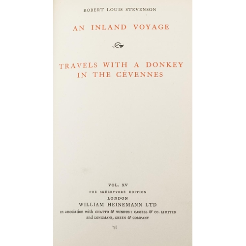 2339 - The Works of Robert Louis Stevenson, Skerryvore Edition, volume 15, An Island Voyage and Travels wit... 