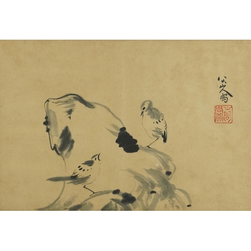 315 - A pair of Japanese watercolours on paper, 20th century, framed, 29cm x 42cm.