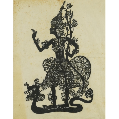 316 - A set of three Indian prints on paper, early 20th century, depicting deities, each framed and glazed... 