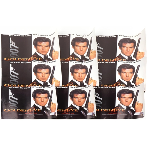 2308 - A group of nine identical advertising posters for Golden Eye, James Bond starring Piers Brosnan 1999... 