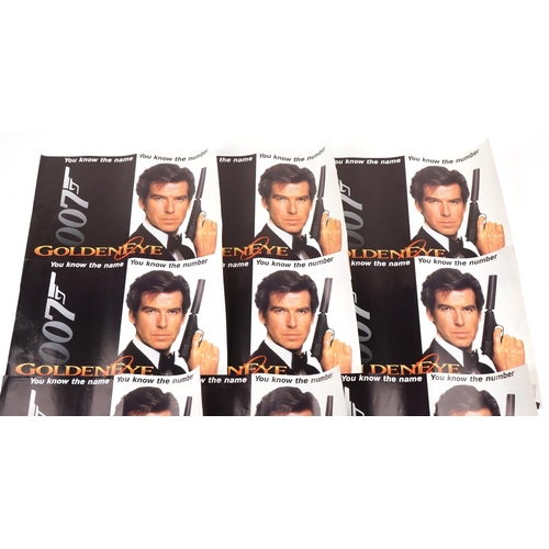 2308 - A group of nine identical advertising posters for Golden Eye, James Bond starring Piers Brosnan 1999... 