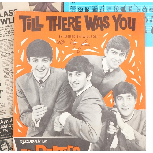 2307 - A small collection of The Beatles sheet music including Till There was You, The Fool on the Hill and... 