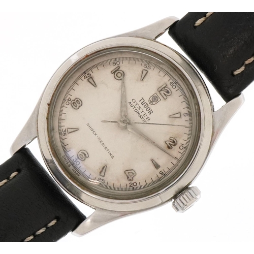 3108 - Tudor, a gentleman's Tudor Oyster automatic wristwatch having cream dial with Arabic numerals, the c... 