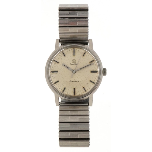 3079 - Omega, a vintage gentleman's stainless steel wristwatch, the dial 31mm in diameter