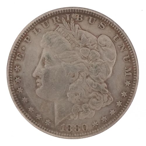 2192 - A United States 1880 Morgan silver dollar.