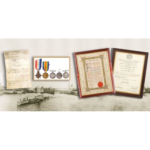 2357 - Naval militaria relating to WW1 Leading Stoker K.60 John Jack Luker who served throughout the First ... 