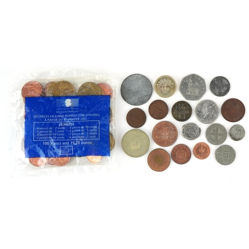 2206 - A unopened French starter kit representing Euro coins, British early decimal coinage including one p... 