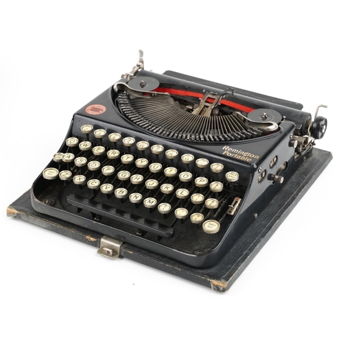  A vintage Remington portable typewriter.